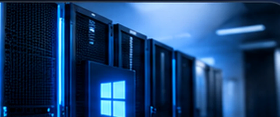 Illustrative enterprise Windows servers in a modern facility